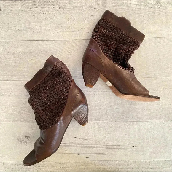 E'CLAT Booties Brown Made in Italy Leather Sz 39.5 - Picture 6 of 10